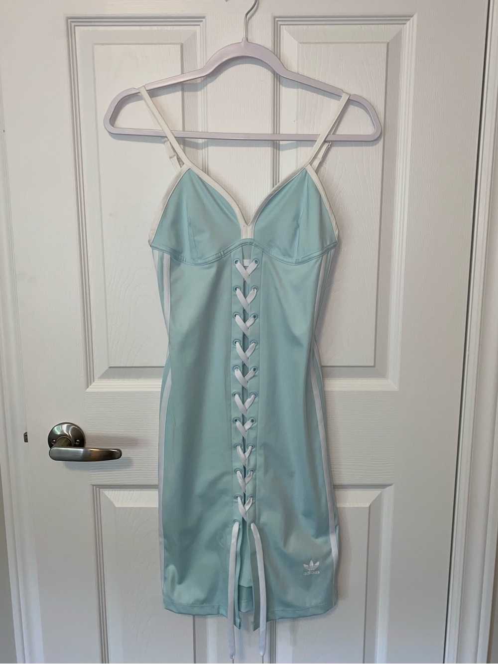 adidas Light Blue Lace-Up Dress